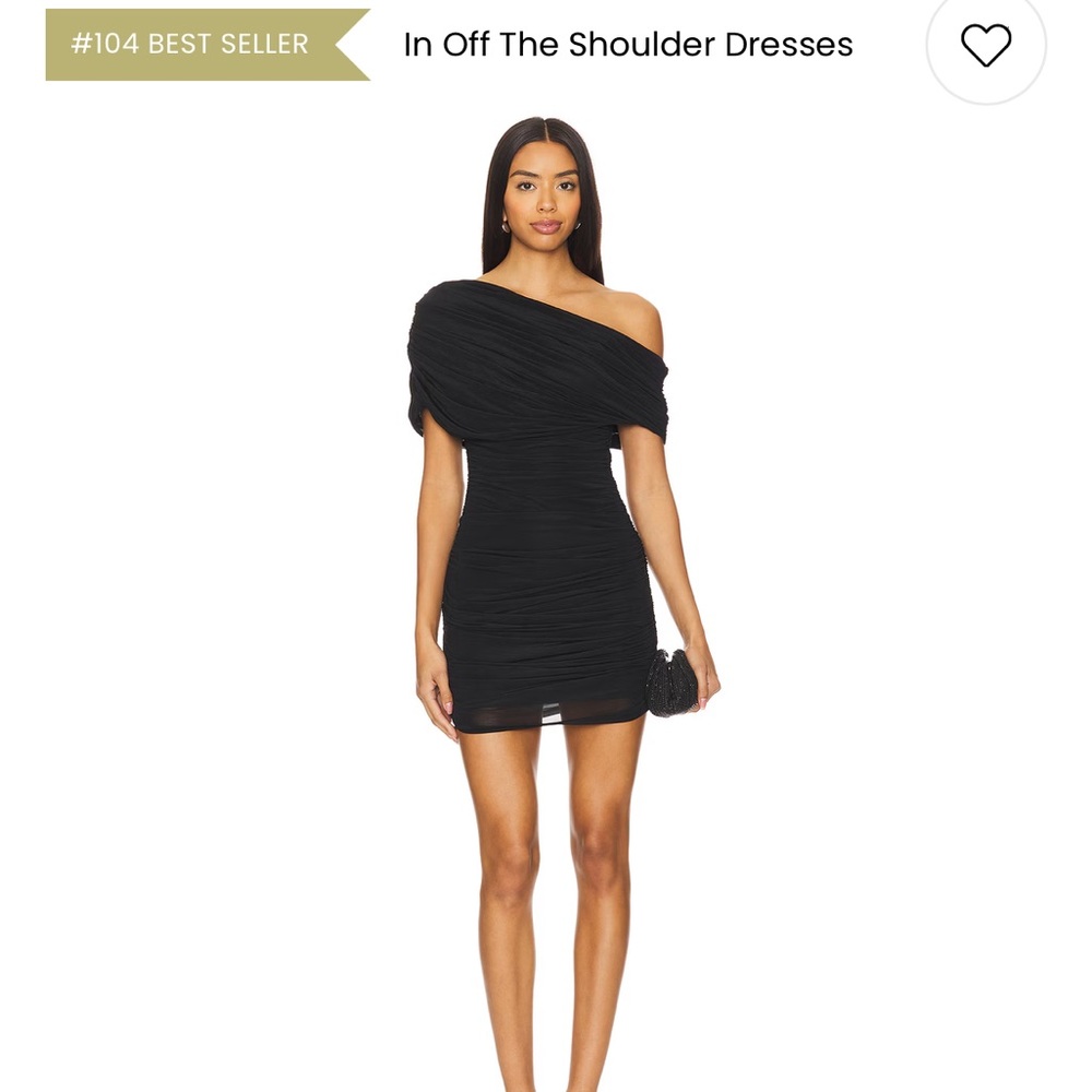 Lovers + Friends Black Off-Shoulder Mini Dress